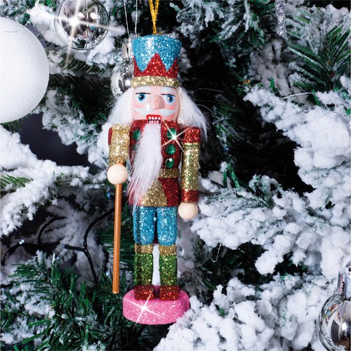 Festive nutcracker hanging - nutcracker,