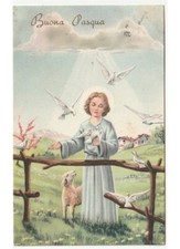 1958 Jesus doves lamb