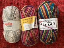 3 x 100g Sock Wool (1x Katia 1