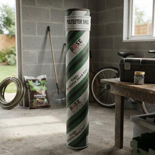 Green polyester shed roofing - green,