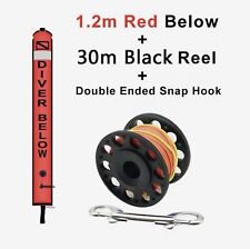 Scuba Diving SMB Surface Marker Buoy and 30m Aluminum Spool Reel