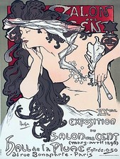 Poster nude girl A. Mucha Tile