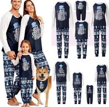 UK Family Matching Christmas Pyjamas Adult Kids Xmas Nightwear Pajamas Pjs Set