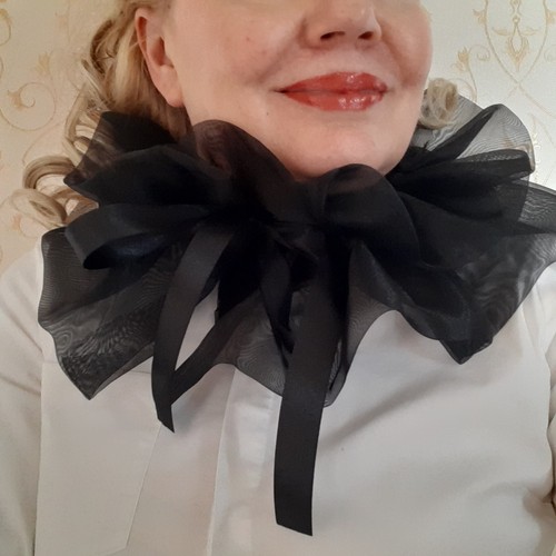 Black sheer organza - sheer,