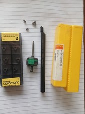 SANDVIK BORING TOOL WITH 10 INSERTS, TORX KEY, TWO SPARE INSERT SCREWS.