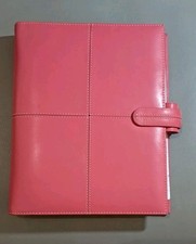 Vintage Filofax A5 Classic Organizer In Pink Italian Leather, with inserts