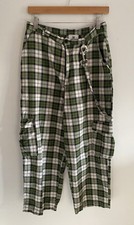 The Ragged Priest XS Womens Cropped Punk Trousers Buckle Pants Gothic Tartan