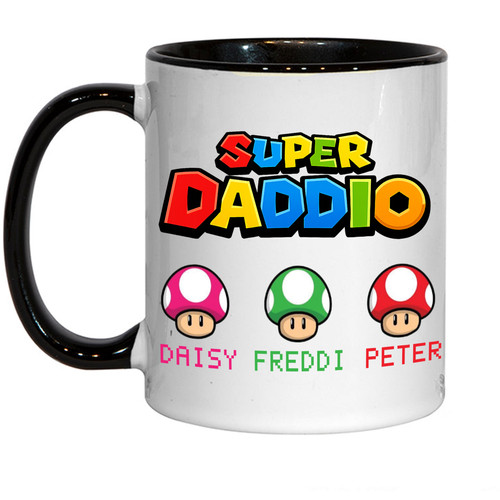 Personalised super daddio mug - personalised,