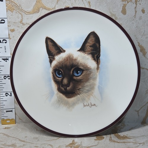 Vintage siamese cat plate - siamese,