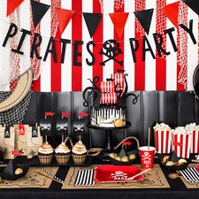 PIRATE BIRTHDAY PARTY DECORATION | Pirate Party Banner | Childrens Pirate Party 