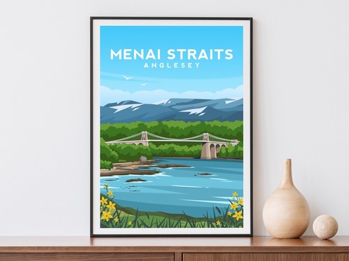 Menai straits anglesey art - menai,