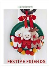 Festive friends wreath / toys reindeer snowman santa knitting pattern copy