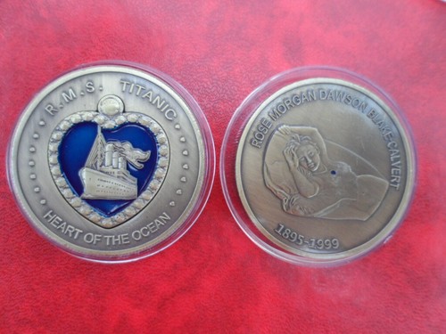 Titanic bronze coin with - titanic,