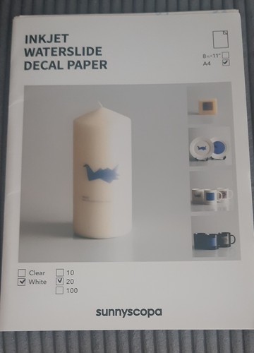 Inkjet waterslide decal - decal, paper.