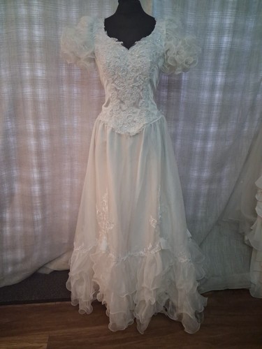 Wedding dress size white - dress,