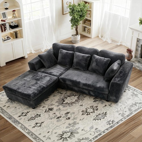 Jumbo cord corner sofa - corner,