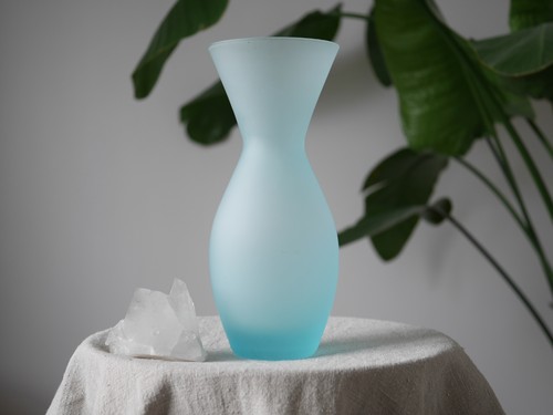 Vintage frosted aqua - frosted, blue