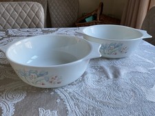 vintage pyrex blue iris small