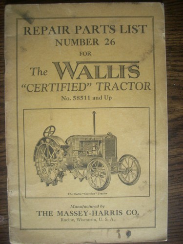 Massey harris wallis certified - massey,