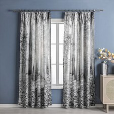 Curtains Panel Floral Ring Top