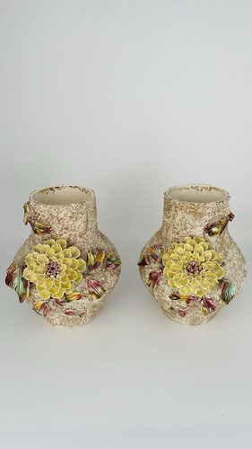 Vintage barbotine and majolica - vintage,