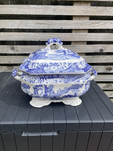 Spode blue italian large soup - blue,