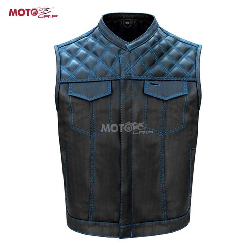 Men leather vest - men's,
