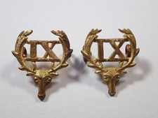 New Zealand: 9th (Wellington East Coast Rifles) original Collar Badges.