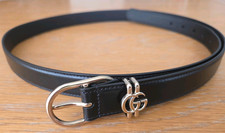 Gucci Black Leather Belt With