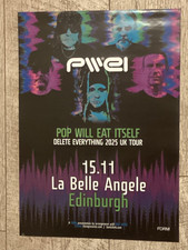 POP WILL EAT ITSELF Concert poster - Edinburgh nov.2025 UK tour Gig memorabilia.