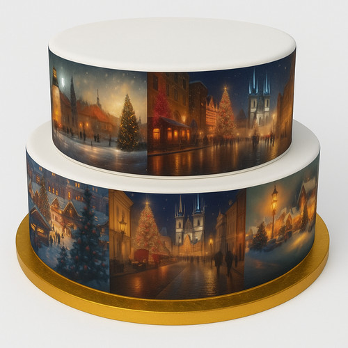 Cake topper vintage christmas - cake,