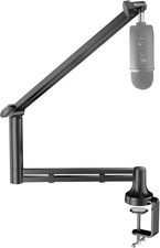 Low Profile Mic Arm for Blue Yeti, Upgraded 7cm Clamp & Cable Management, Heavy