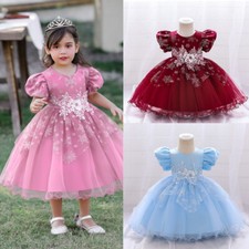 Girls Bridesmaid Dress Baby Flower Kids Party Holiday Wedding Dresses Princess