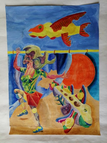 Original acrylic painting - original, on