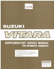 SUZUKI VITARA Mk1 ORIG 1991 FACTORY AUTOMATIC GEARBOX WORKSHOP MANUAL SUPPLEMENT