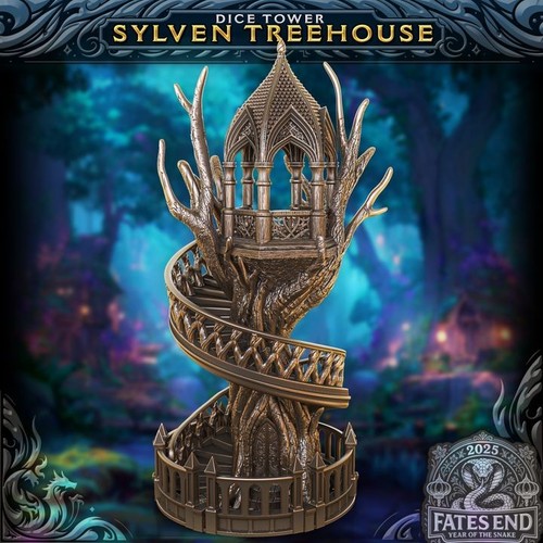 Fantasy dice tower elven - dice, tower-
