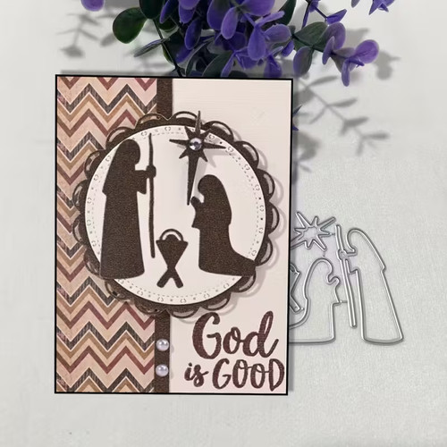 Nativity scene metal - nativity, cutting