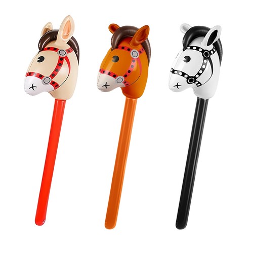 3pcs inflatable horse - 3pcs, stick