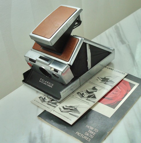 Vintage folding polaroid - vintage, sx-70