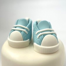 Blue boots cake toppers EDIBLE