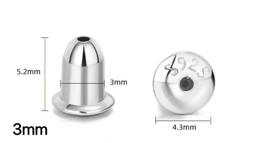 925 sterling silver bullet - silver,