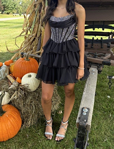 Sherri hill black silver - sherri,