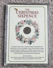 The Christmas Sixpence. 1948 George VI Sixpence In Slab
