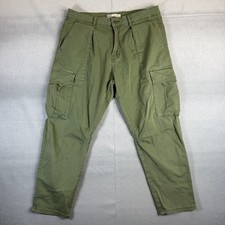 Zara Cargo Pants Mens 34 Green