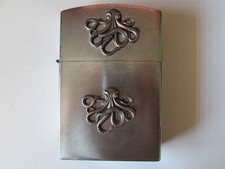 Idz Lighter Silver Coloured 170mm H x 110 w octopus motive with working flint