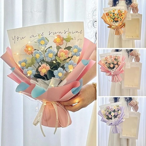 Knitted flower crochet - xl,