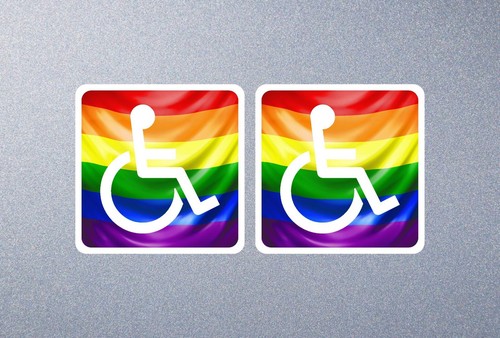 Disabled lgbtq badge vinyl - disabled,