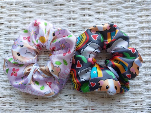 Guinea pig hair scrunchies - x2,