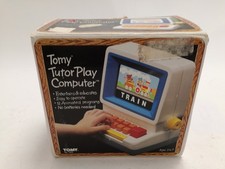 Vintage Tomy Tutor Play Computer Toy with Box - Educational Toy 1980s