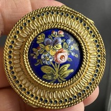 French enameled gold toned - enameled,